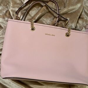 Michael Kors Blush Pink Tote with Gold Accents